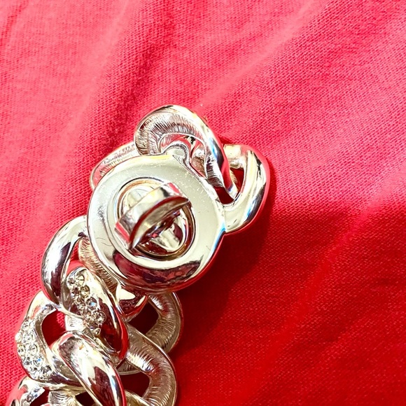 Silver Toned Bracelet with Crystal Accents - Picture 2 of 6